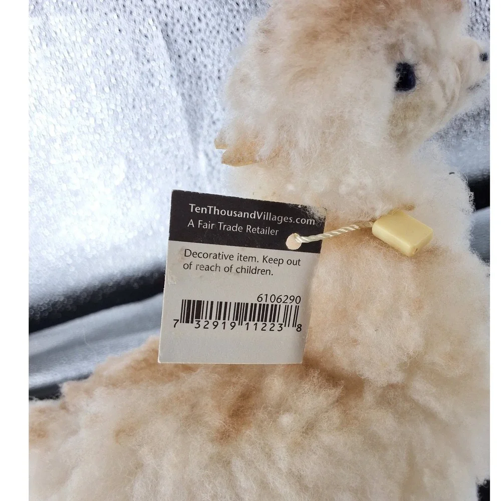 Ten Thousand Villages Handcrafted Peru Vicuna Wool Alpaca Plush Folk Art 7